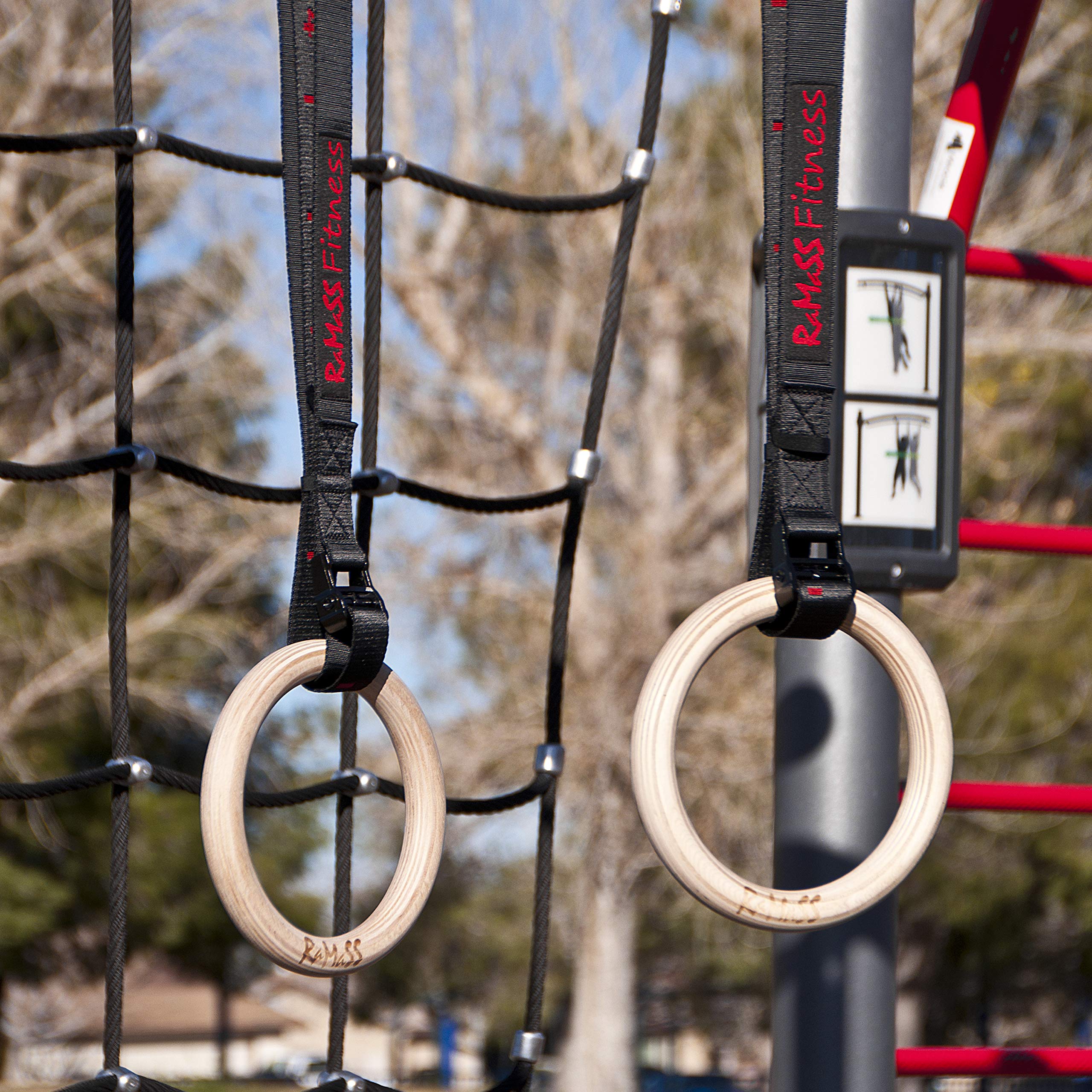 RAMASS Fitness Anelli Calisthenics - Anelli Ginnastica, Anelli Palestra Perfetti per Allenamento per Palestra di Casa & Fitness