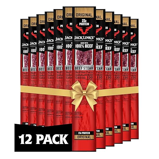 Jack Link’s Premium Cuts Beef Steak, Original, Great Protein Snack with 23g of Protein and 2g of Carbs per Serving, Made with Premium Beef, 2 Ounce (Pack of 12)