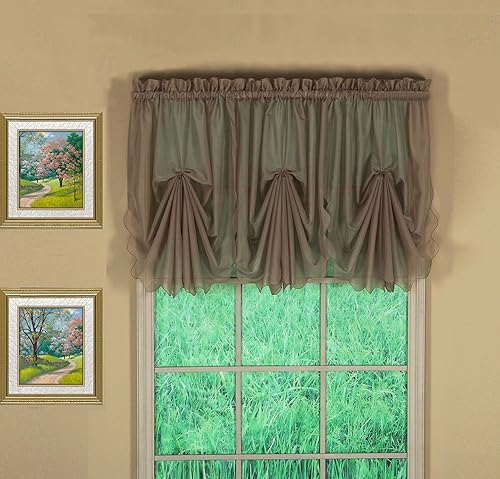 Vista 352 de Today's Curtain - Cortina Emelia de gasa original, panel de 84 pulgadas, negro, 60 pulgadas de ancho x 84 pulgadas de largo