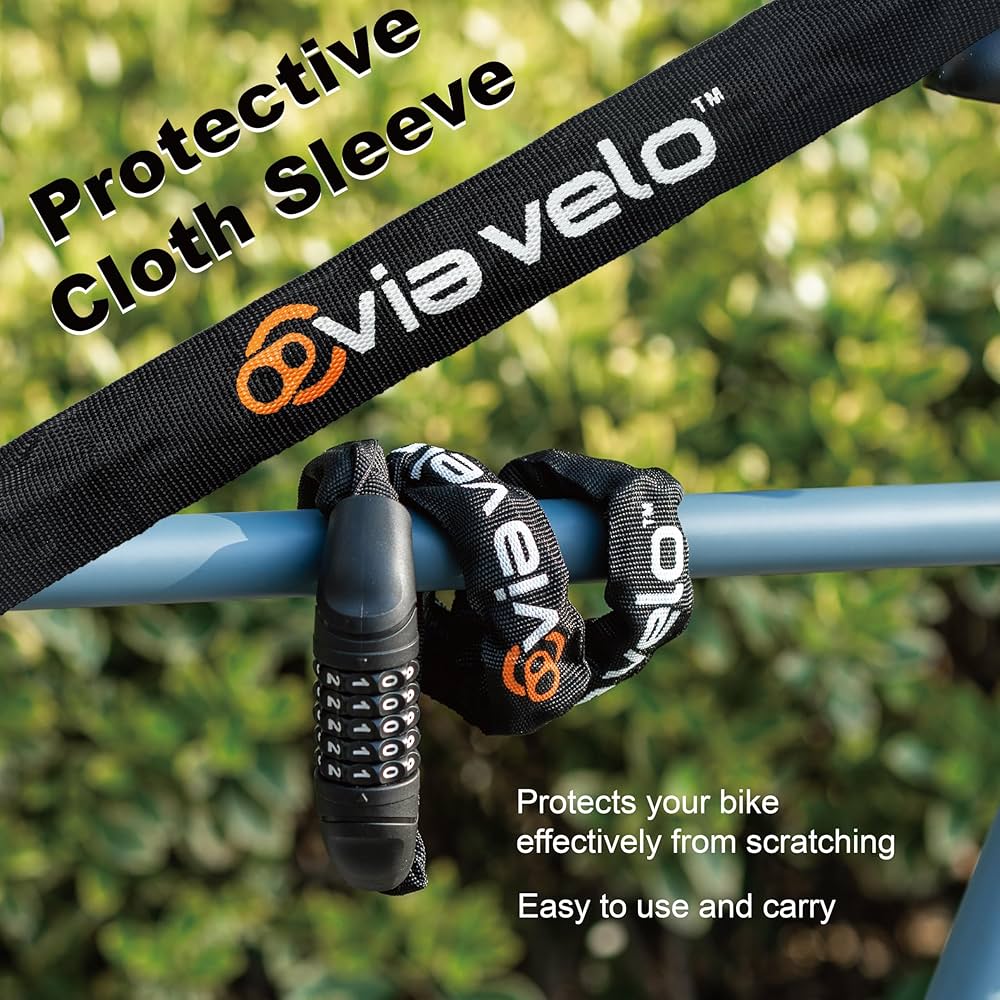 VEL⭐︎ Amazon.com: Via Velo Bike Chain Lock, 5-Digit Resettable