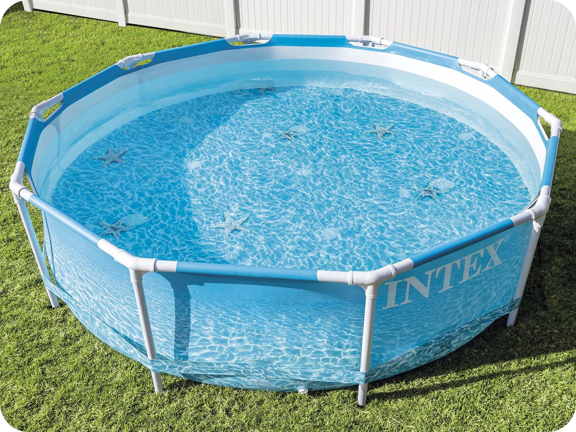 Intex 10FT X 30IN Beachside Metal Frame Pool Set