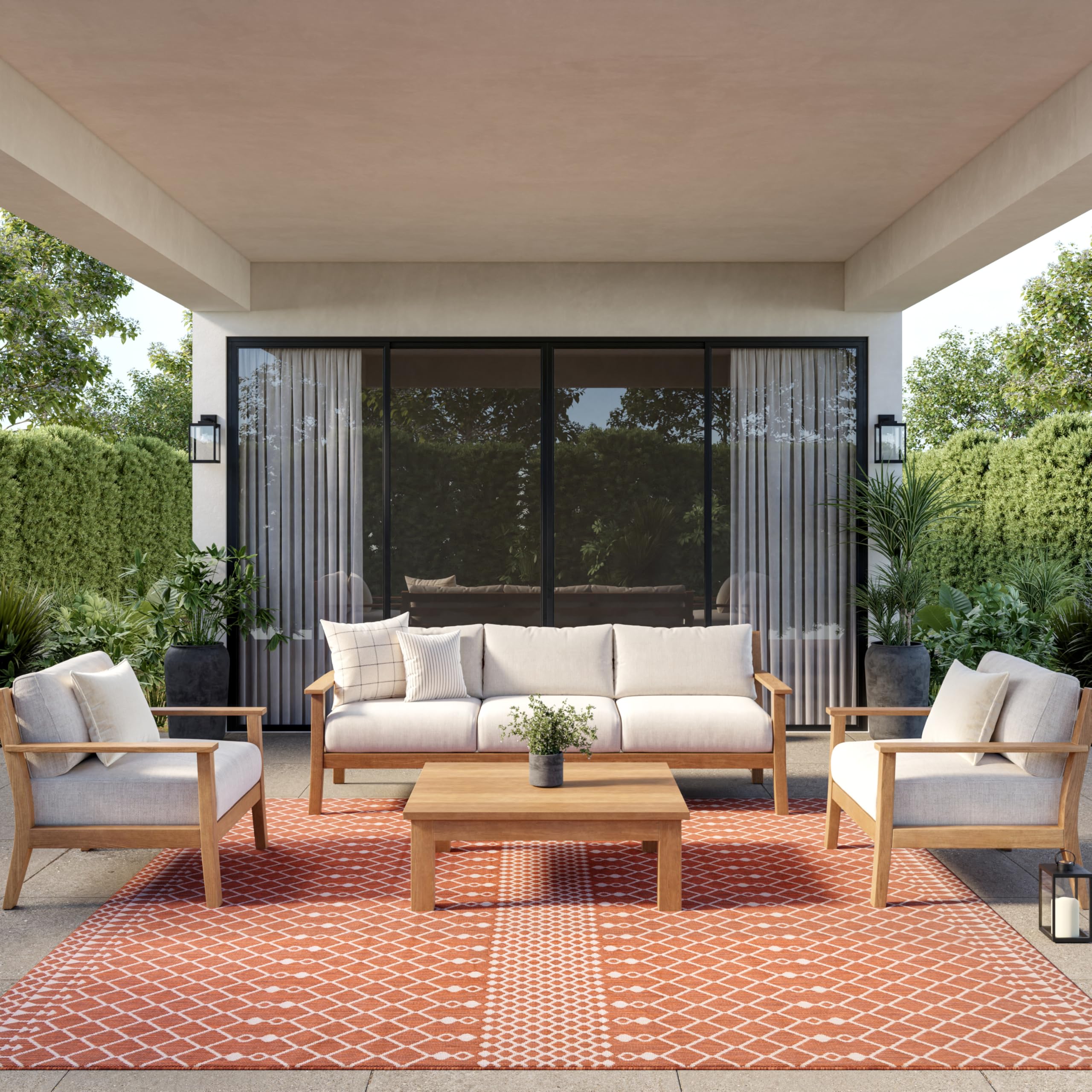 Nourison Home Positano Area Rug 12' Square Terracotta