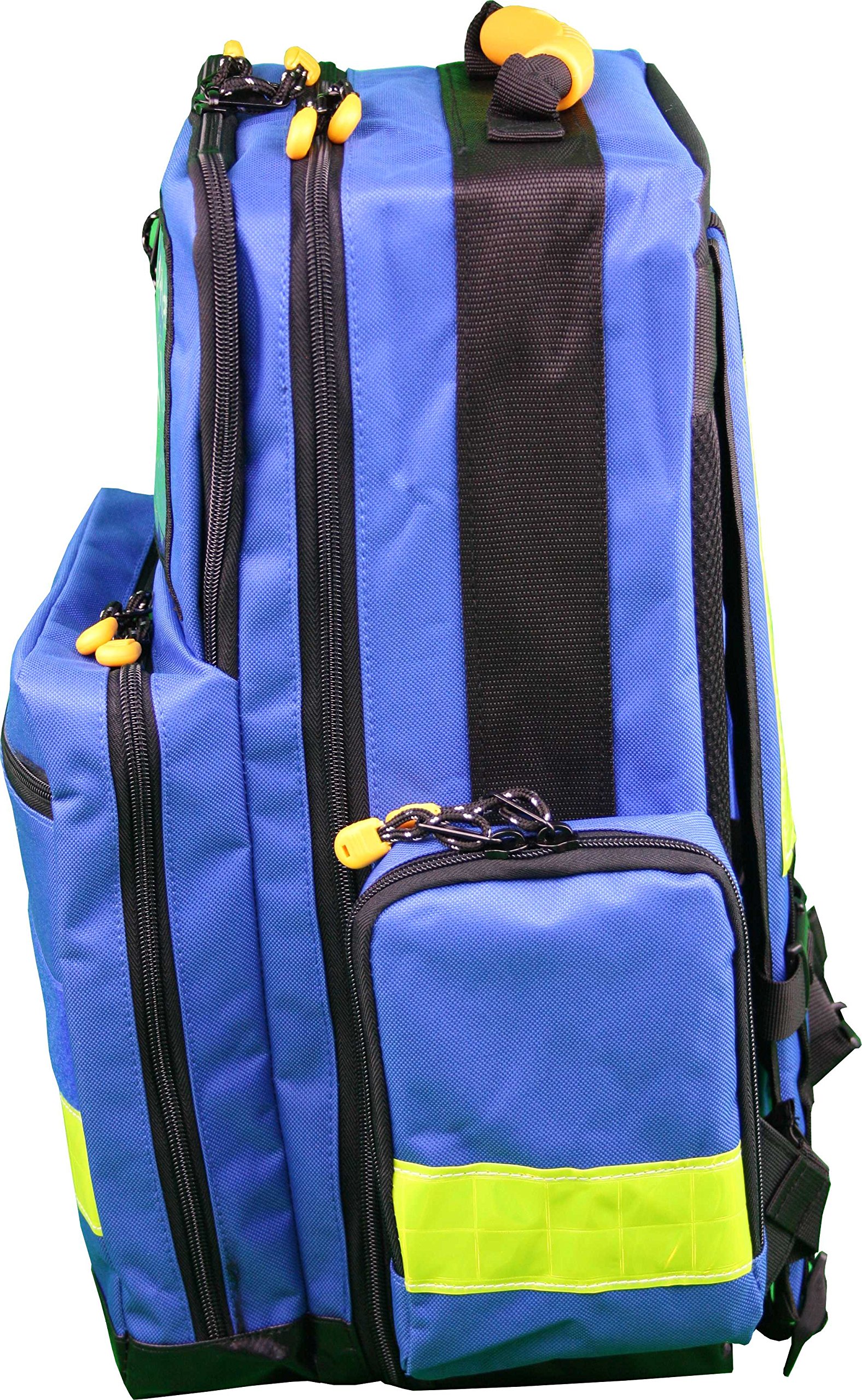 Erste Hilfe Notfallrucksack für Jugendgruppen u. Zeltlager - Nylon blau mit gelben Reflexstreifen von Team Impuls