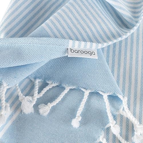 Miniatura 6 de BAROOGA Toallas de mano turcas para baño y cocina, 18 x 38 pulgadas, (juego de 3), 100% algodón, toalla decorativa  cara, manos, gimnasio, cabello,