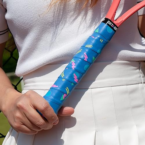 Miniatura 3 de Get A Grip - Cinta de agarre de raqueta de tenis personalizada - Overgrips de tenis antideslizantesde secado rápido - Agarre de raqueta de bádminton