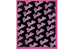 Barbie Revlon Barbie On Repeat Print Super Soft and Cuddly Plush Fleece...