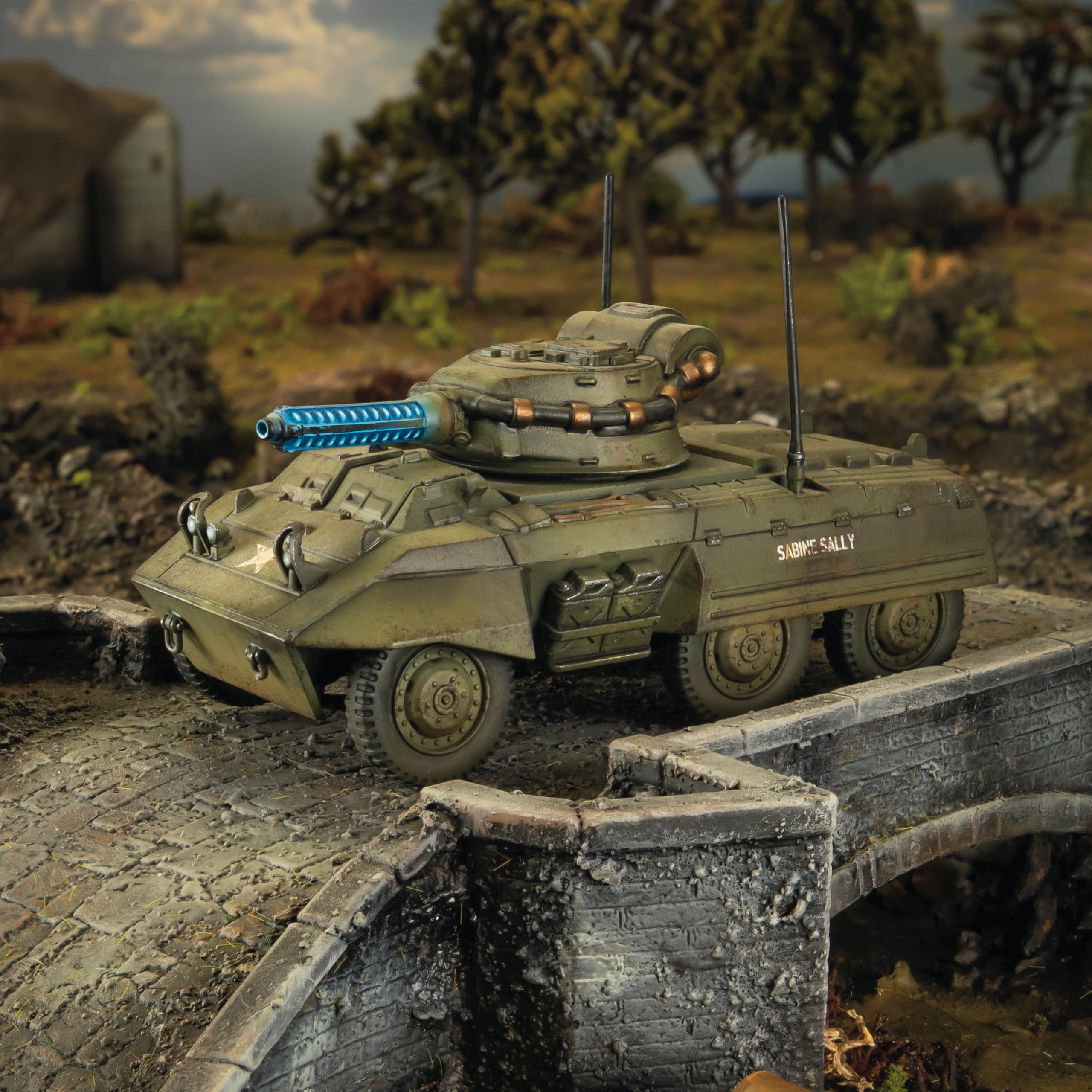 M8A3 Tesla Scout Car - United States Miniature for Konflikt 47 Highly Detailed 28mm Scale Miniature by Warlord Games - Image 2