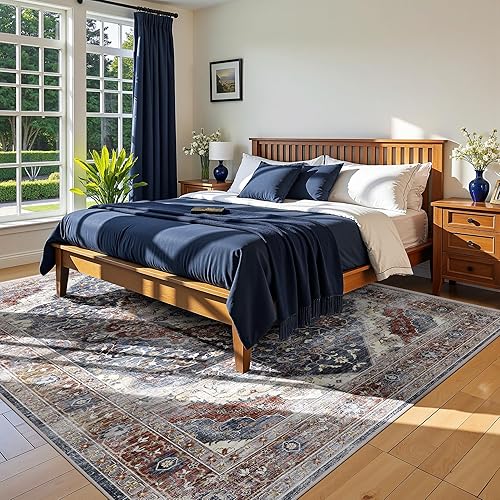 Miniatura 19 de Tapete verde para pasillo de 2 x 6 pies, tapete lavable, vintage, largo y envejecido con parte trasera antideslizante de goma, para cocina y Verde