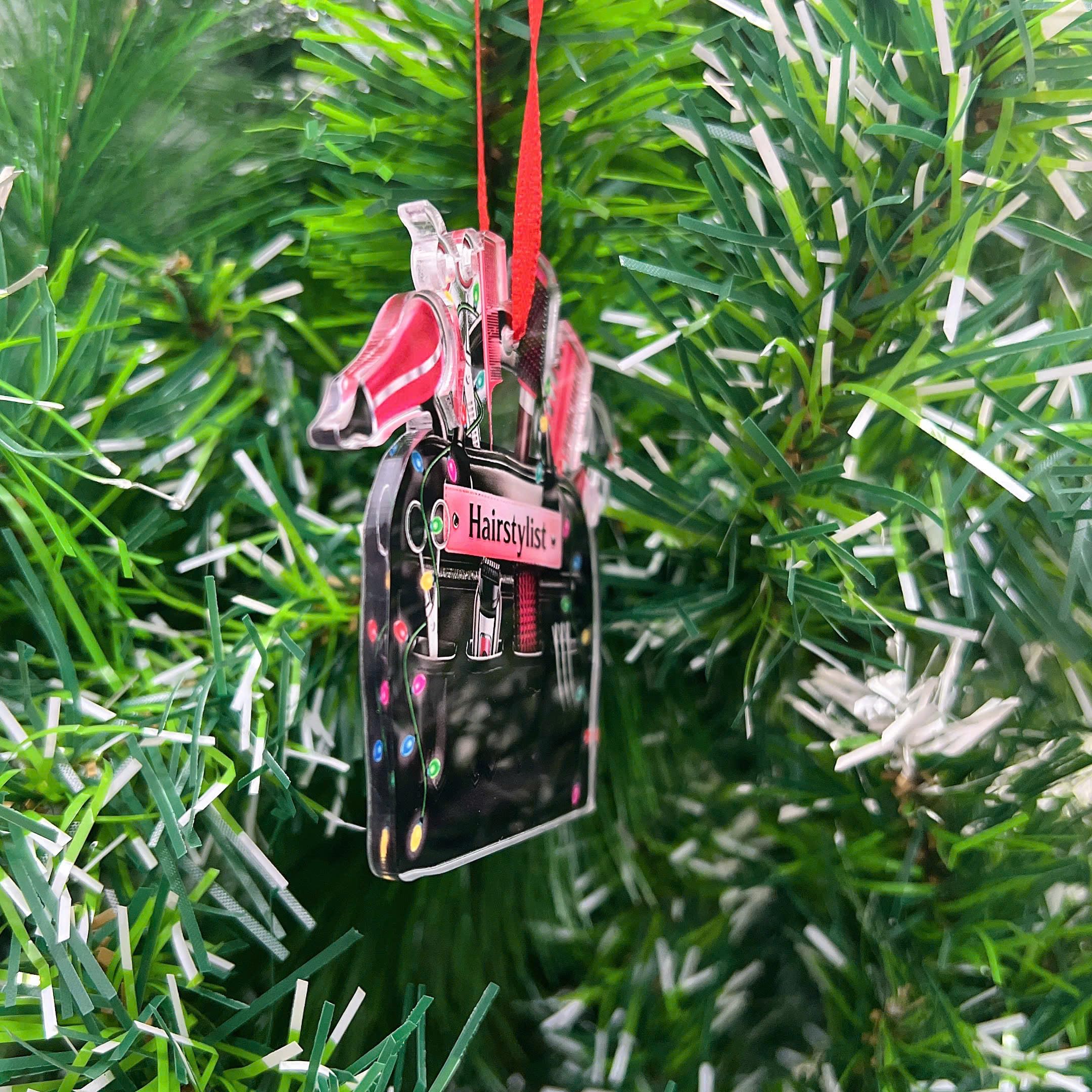 christmas gift for hair dresser Hairstylist Gift, Personalized Hair Stylist Ornament, Hairapist Thank You  Gift Hair Hustler Hair Dresser Gift Hairstylist Christmas Gift