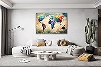 Vista 5 de Baisuartwallart - Cuadro con impresión de pintura de arte abstracto sobre lienzo, con marco para la pared.