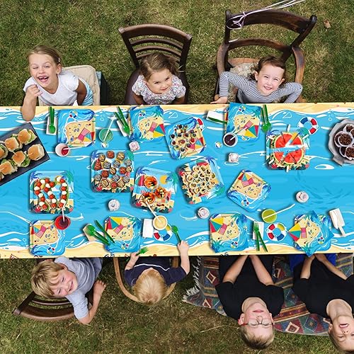 Miniatura 45 de Kit de suministros para fiestas de fútbol para 25 personas, incluye platos llanos desechables, platos de postre, servilletas, tazas y mantel