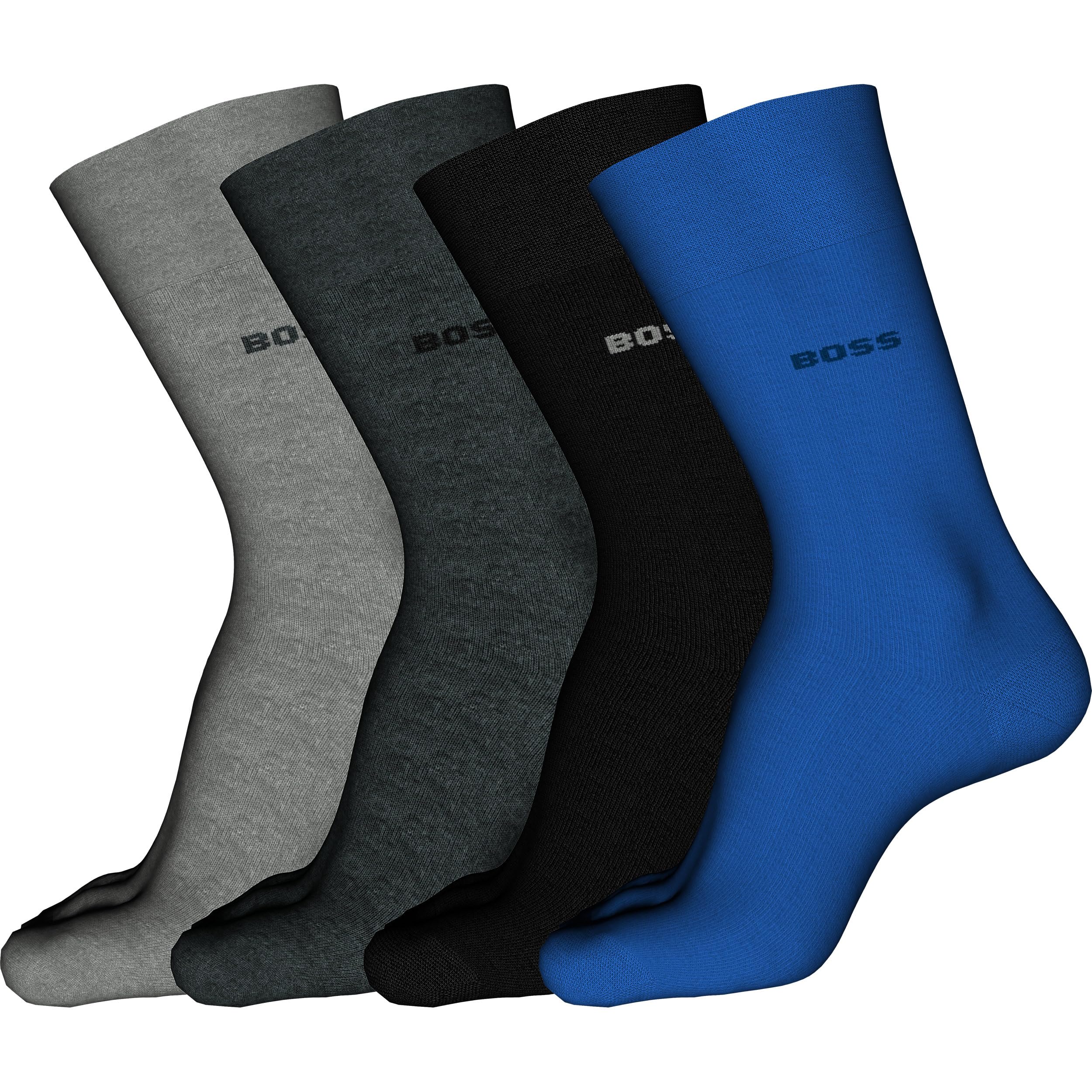 BOSS Men's 4P RS Giftset Uni CC Socks_Gift_Set, Bright Blue437, 40-46
