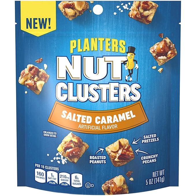 Planters Salted Caramel Nut Clusters with Pecans Peanuts