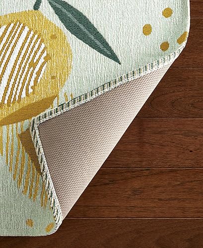 Miniatura 3 de TOWN & COUNTRY LUXE Livie Fresh Lemon Everwash - Alfombra decorativa lavable multiusos para cocina, tapete de perfil bajo, alfombra de dormitorio y
