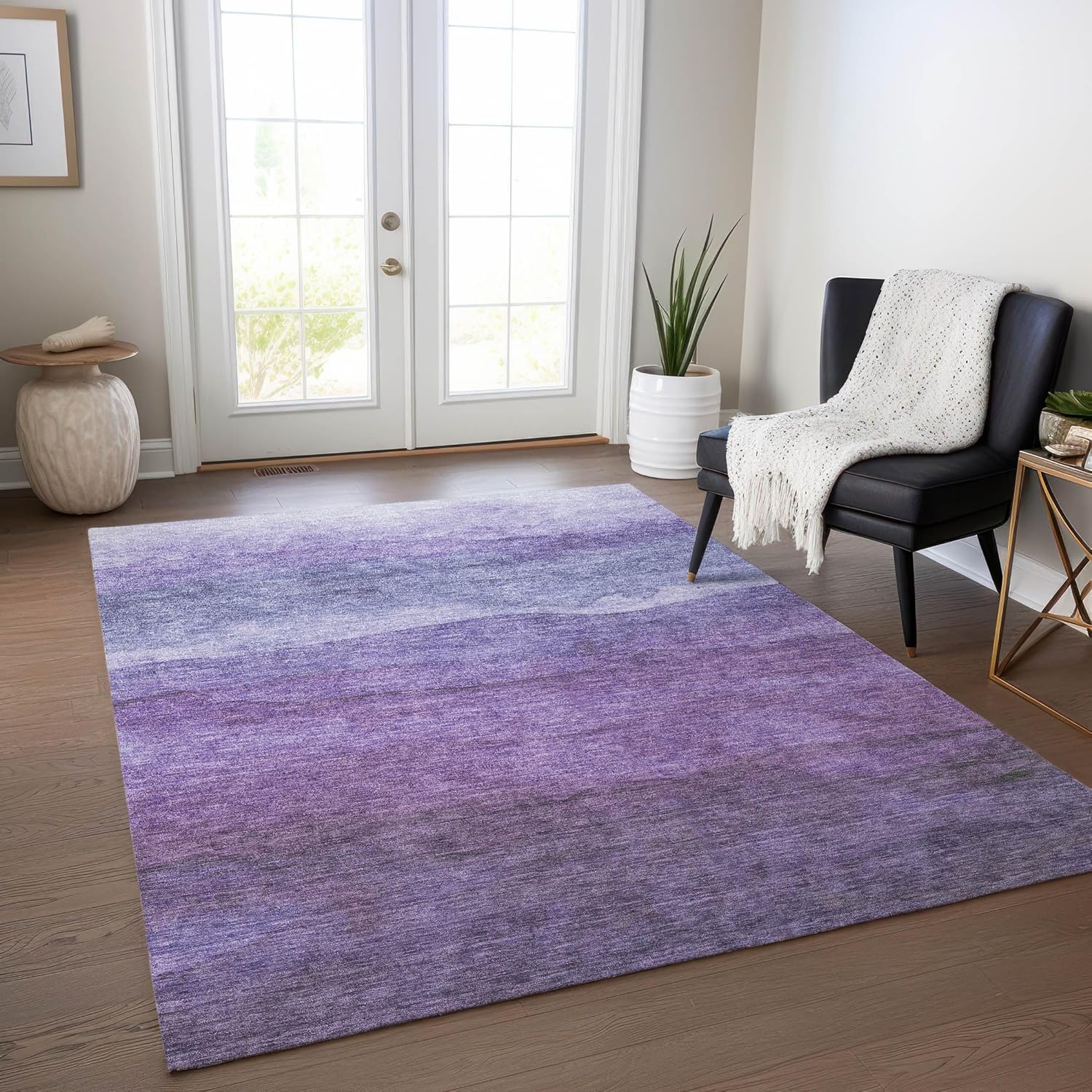 Addison Rugs Chantille ACN1699 Purple 5' x 7'6" Indoor/Outdoor, Machine Washable, Easy Clean, Non Shedding, Bedroom, Living Room, Dining Room, Kitchen, Patio Rug Purple 5' x 7'6" (Rectangular)