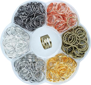 YAKA 300Pcs 14mm1Box 6 Colors Open Jump Ring,Ring Jewelry Keychain for Jewelry Making Accessories,1Pcc Jump Ring Open/Close Tool and 1Pcs Clear Box0.55"/14mm