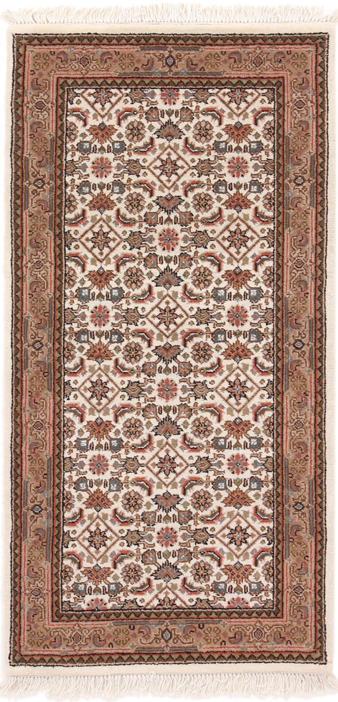 Tapis d'Orient Indo Kashan 70x142 cm en laine noué main tapis de course