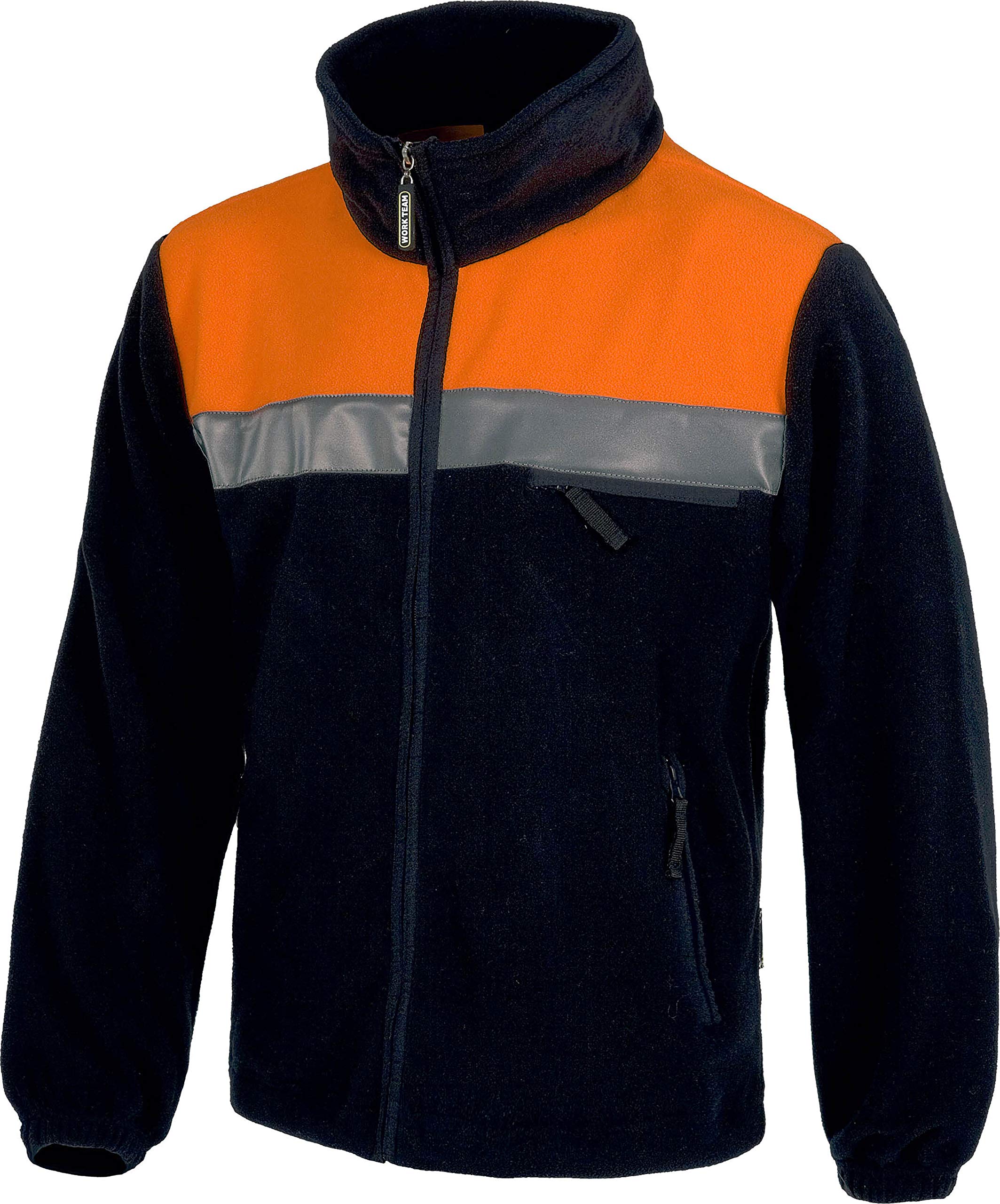 Work Team Forro Polar Bicolor con Cremallera y Cintas Reflectantes. Hombre