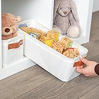 Vista 120 de OrganiHaus Narrow Storage Bins 15x06in, Small Closet Bins for Shelves, Bathroom Storage Baskets for Shelves, Narrow Baskets, Fabric Organizer with