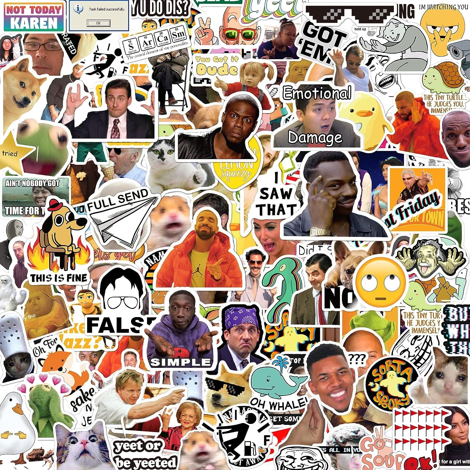 Sticker Chahiye Humorous Meme Sticker Set for Laptops, Stylish Vinyl Stickers for Computers, Phones, Macbooks (Pack of 25 Waterproof)