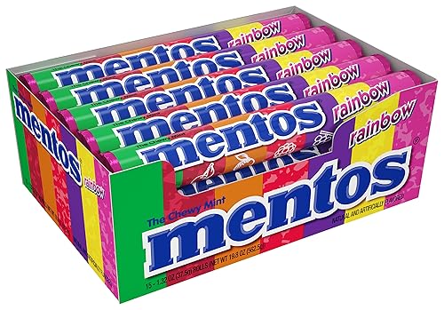Miniatura 2 de Mentos Rollo de caramelo de menta masticable con sabores de frutas arcoíris (14 piezas) y rollo de caramelo de menta masticable Mentos sabores