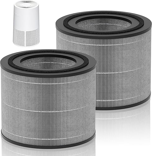 AC2224A - Filtro de repuesto compatible con purificador de aire Tienda Basics AC2224A, sistema de filtración 3 en 1, filtro HEPA verdadero H13 con
