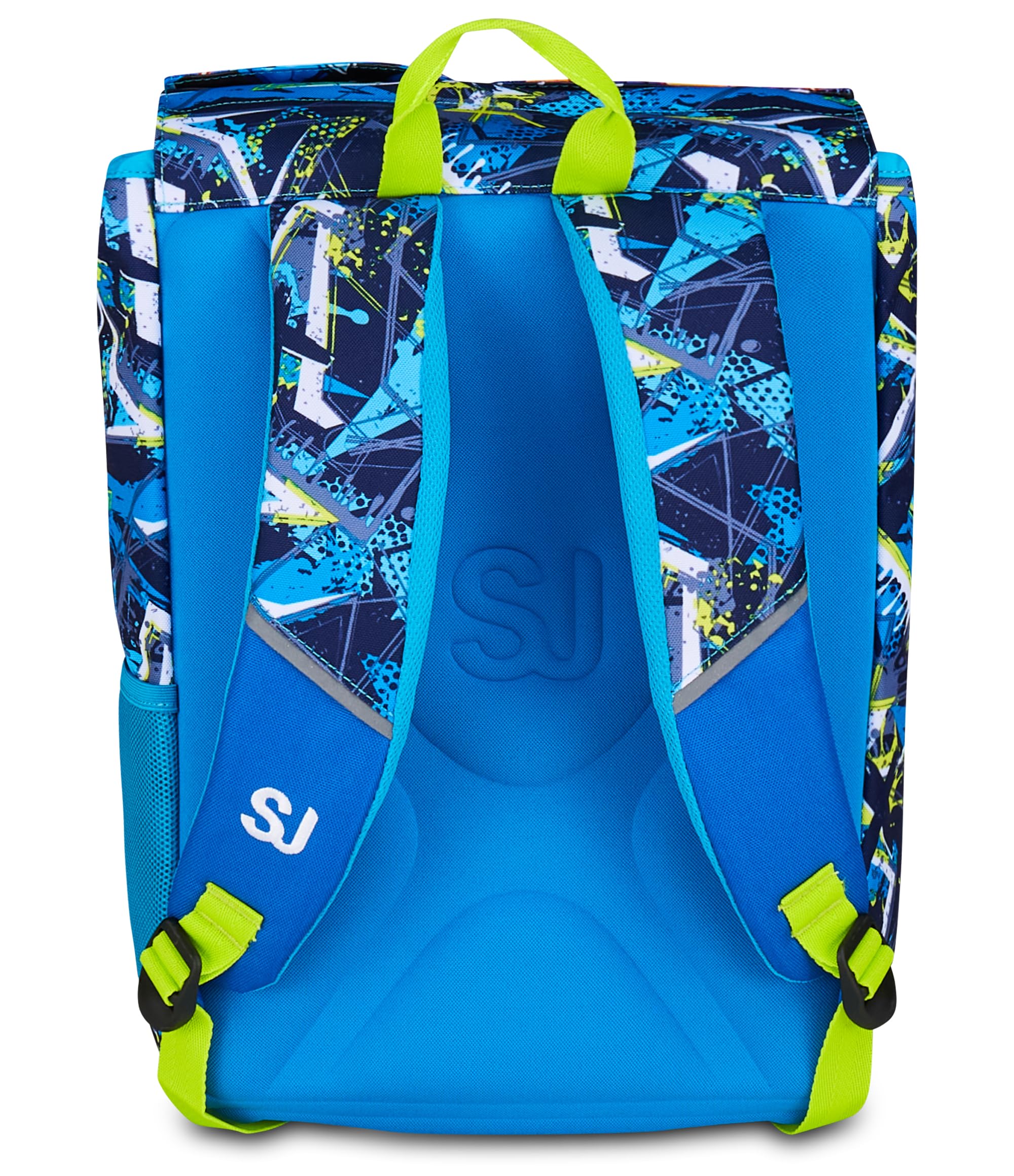 SJ GANG STYLE JAM GANG Zaino Doppio Scomparto Estensibile, Blu, Maxi Capienza, Schienale Preformato, Bambino, Scuola Elementare