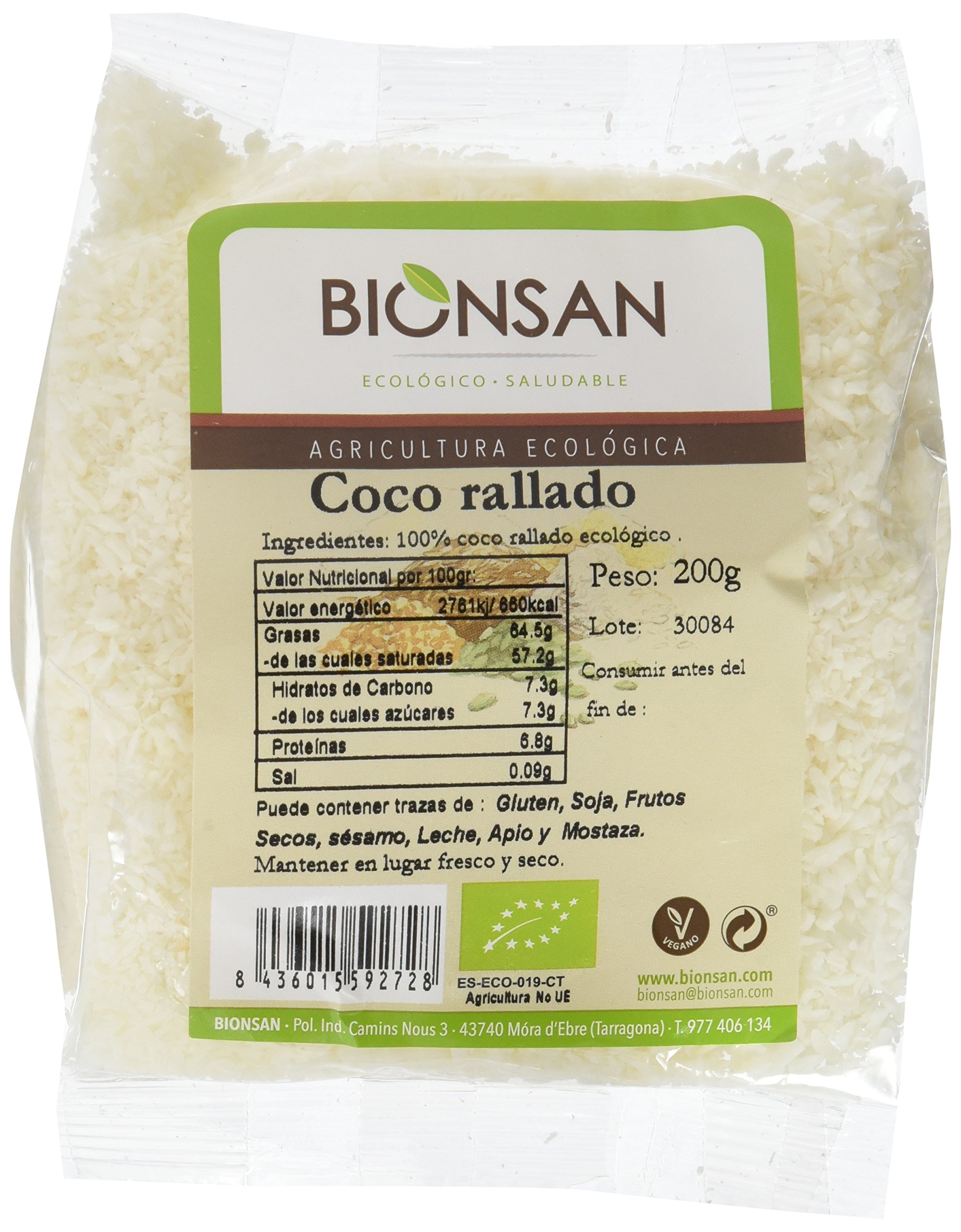 Bionsan Coco Rallado Ecológico 6x200 gr