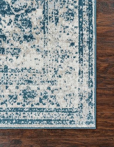 Miniatura 8 de Rugs.com Alfombra de la colección Monte Carlo, alfombra mediana azul de 3 pies 3 pulgadas x 5 pies, perfecta para salas de estar, comedores grandes,