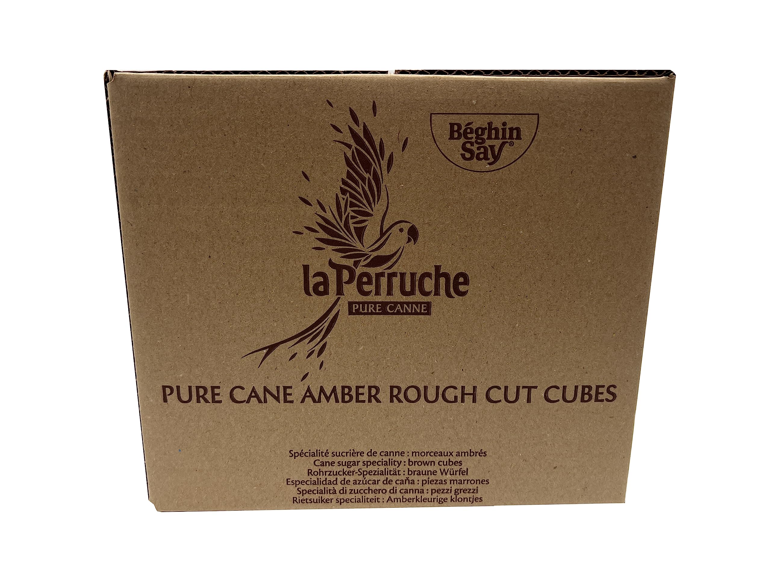 La Perruche 8x750g natürlicher brauner Zucker Rohrzucker Würfelzucker