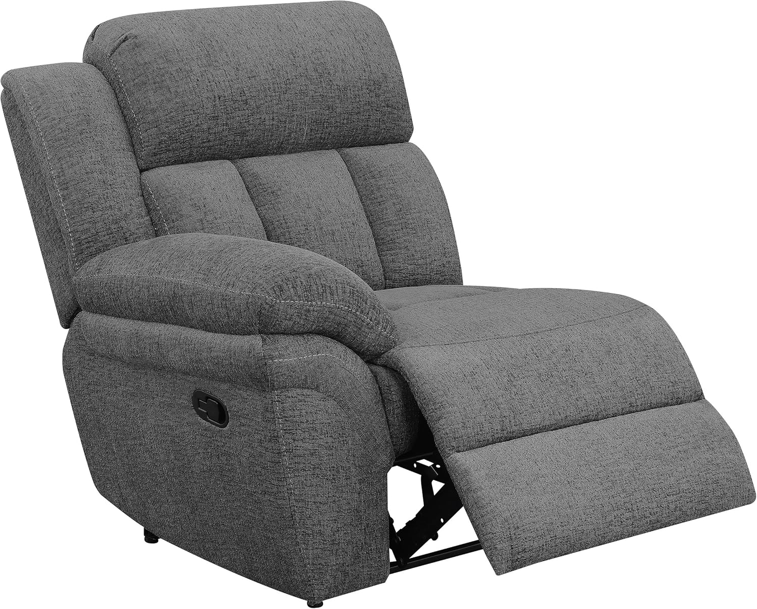 Coaster Home Furnishings - Bahrain - Upholstered - 5-Piece Theater Seating with Recliners, Cupholder Consoles & Thick Pillowtop Armrests - Living Room, Home Theater - Charcoal - 609541T