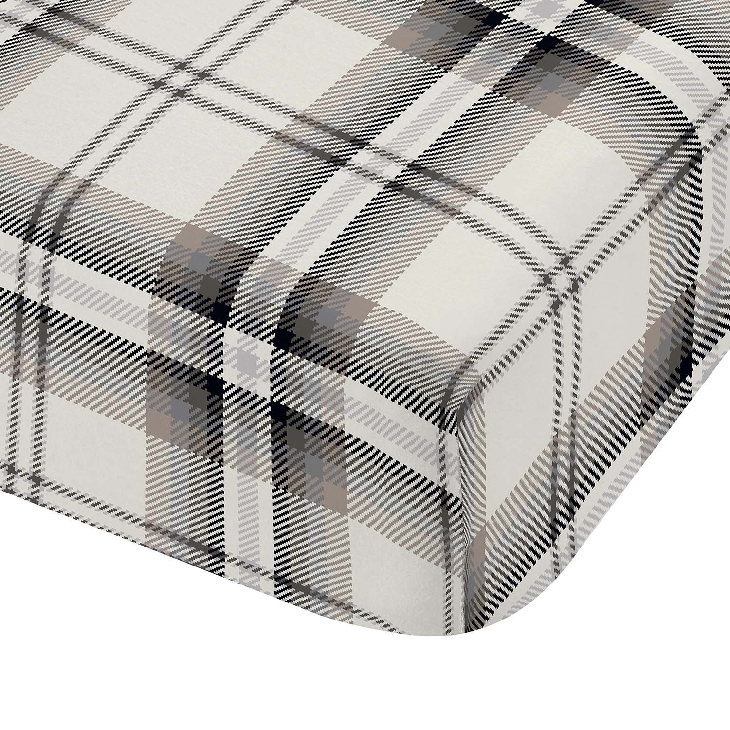 Catherine Lansfield Kelso Fitted Sheet Modern 200x105x1 cm Charcoal Grey