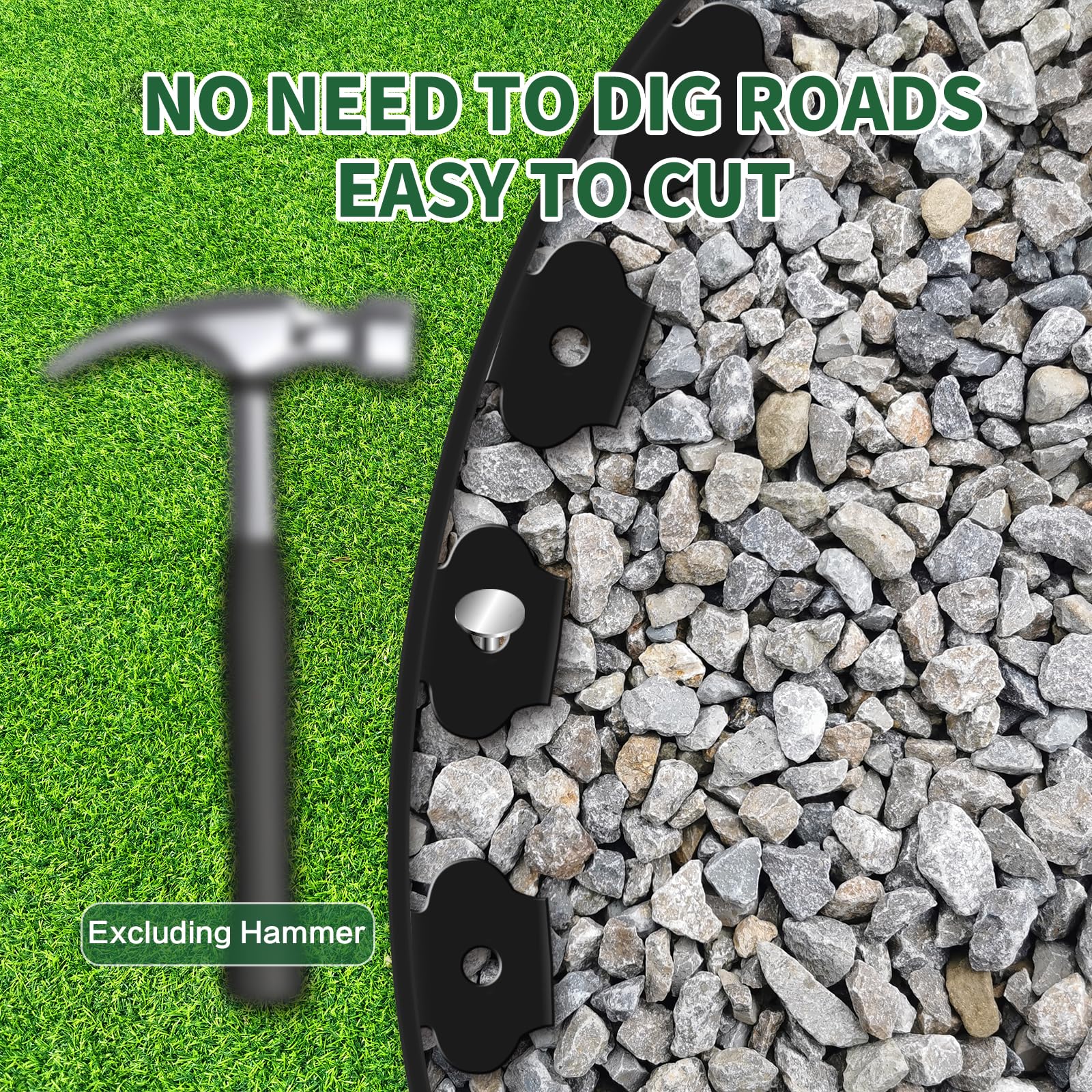 Bordura Per Aiuola, 10 CM Altezza 10 M Lunghezza Kit Per Bordura Per Giardino Con 30 Ancoraggi In Acciaio Adatto Per Bordura Per Giardino Design - Spessore 3MM