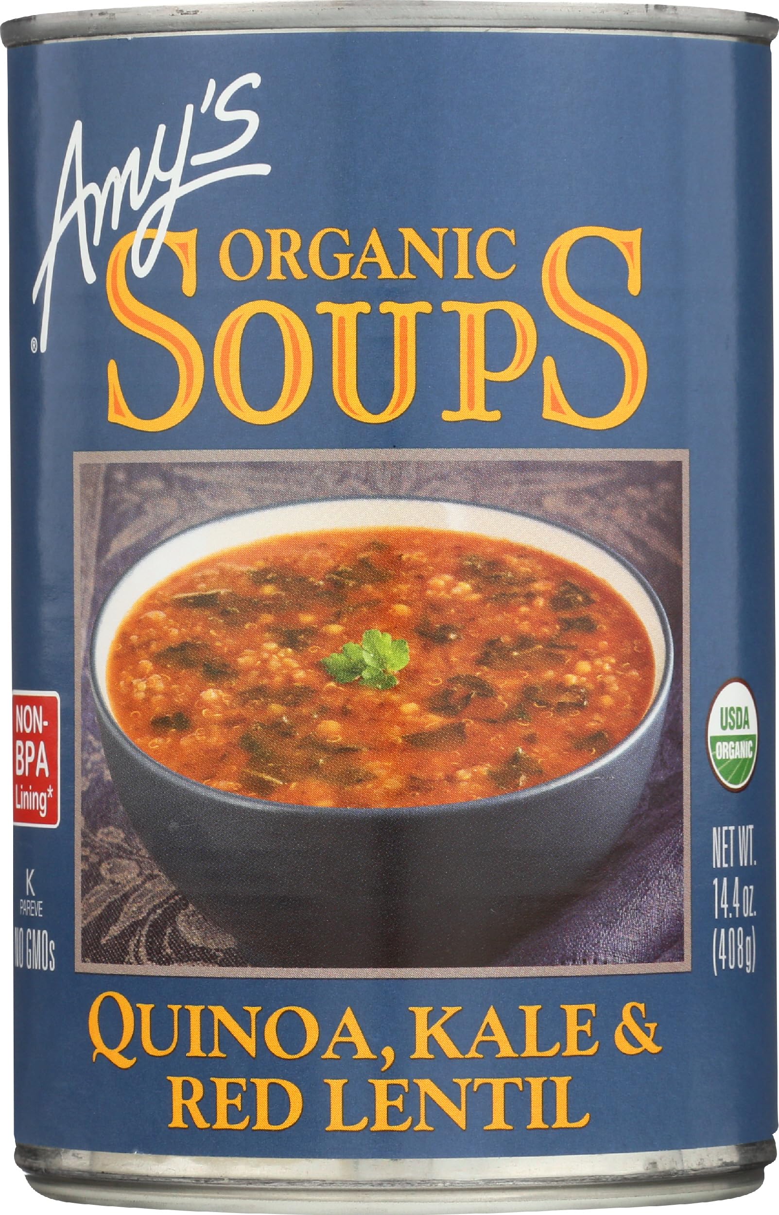 Amy's Soup, Vegan Quinoa, Kale and Red Lentil Soup, 14.4 oz