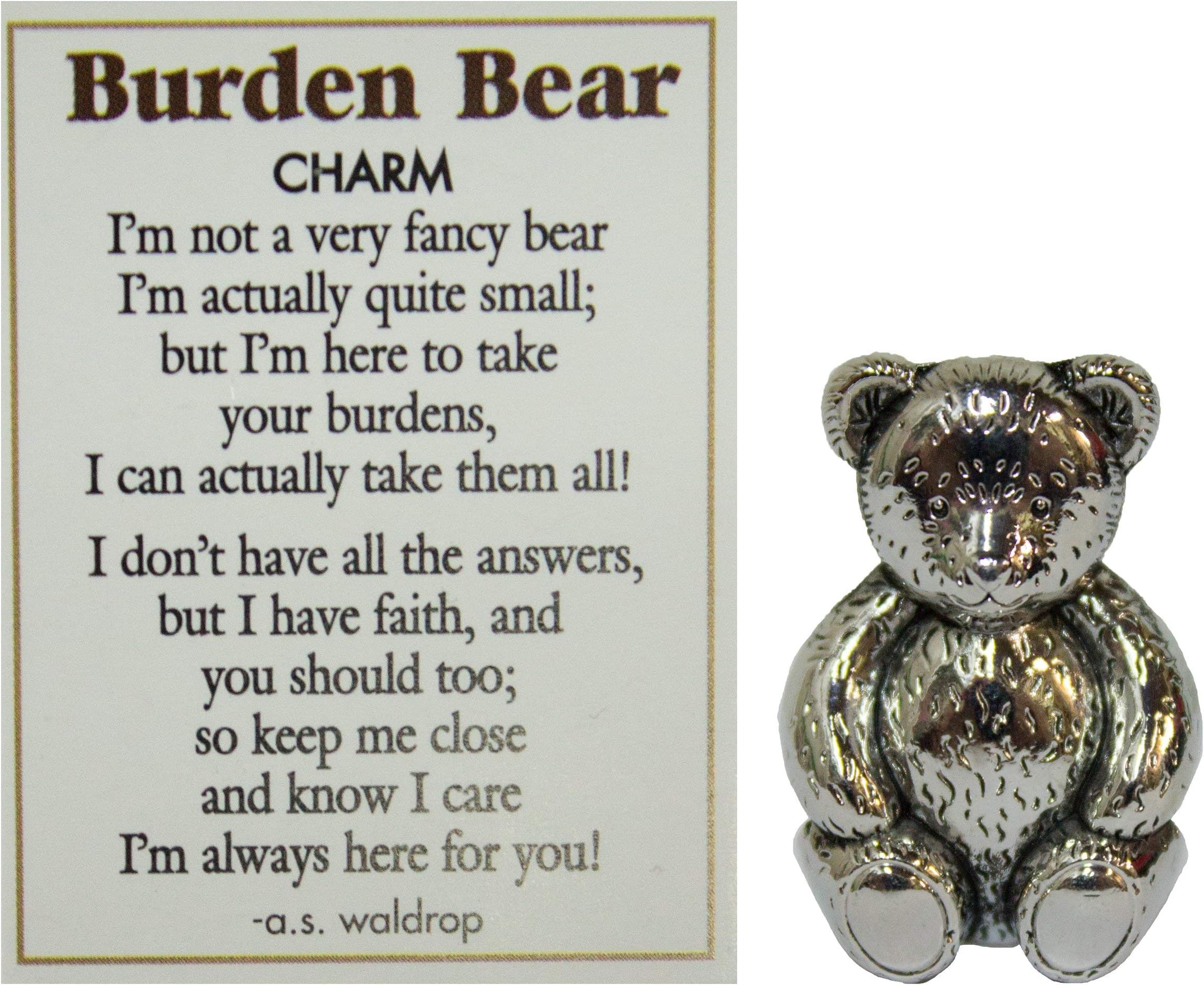 Burden Bear Zinc Pocket Charm w/Story Card by Ganz