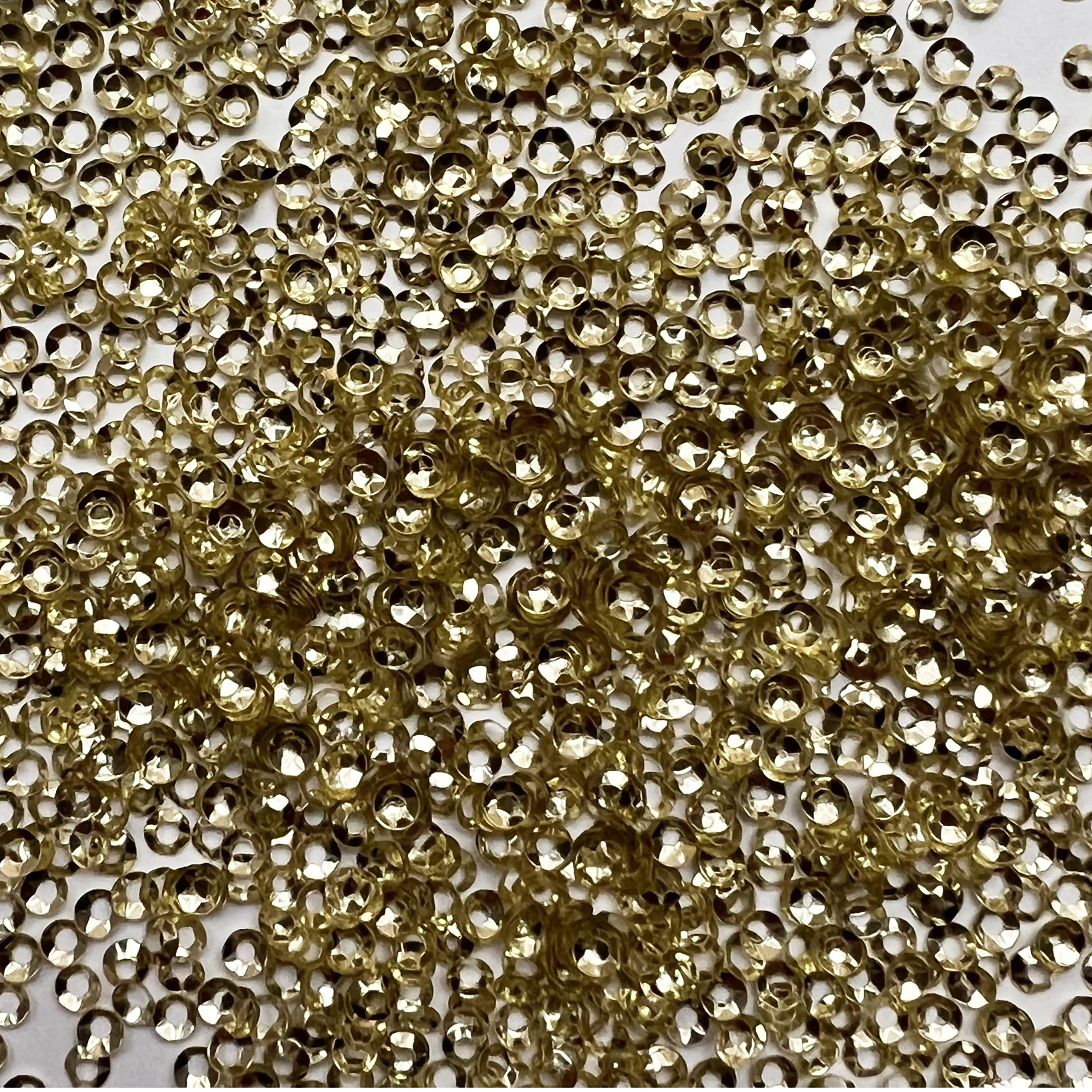3mm Cup Sequins Light Gold Shiny Metallic Made in USA
