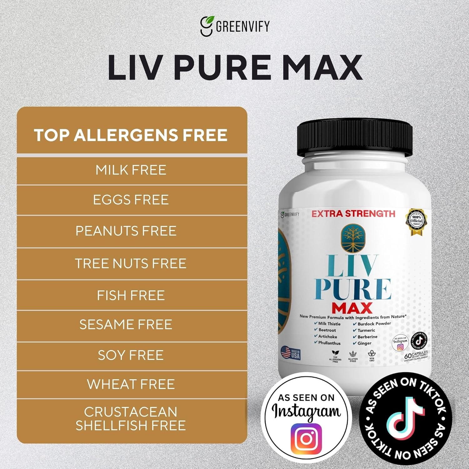 Liv Pure Max Extra Strength Liver Support Supplement, 60 Veggie Capsules, with Milk Thistle and Natural Ingredients (2)
