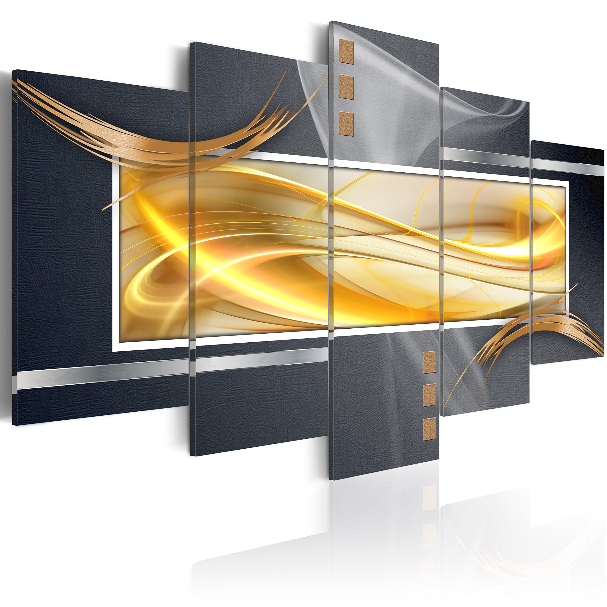 Cuadros B&D XXL - Cuadro en Lienzo Abstracto Moderno 150x75 cm 5 piezas - Impresión en material tejido no tejido cuadros decoracion salon modernos lienzos decorativos dormitorios - Arte 020101-172
