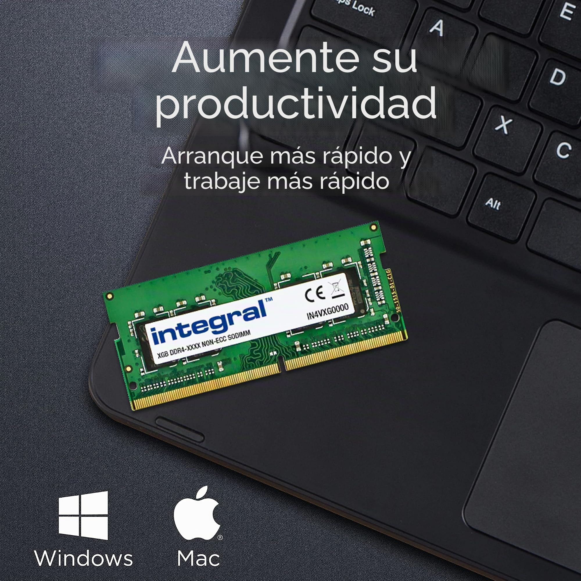 Integral 8GB DDR4 RAM 2400MHz SODIMM Módulo de memoria para laptop, notebook, MacBook