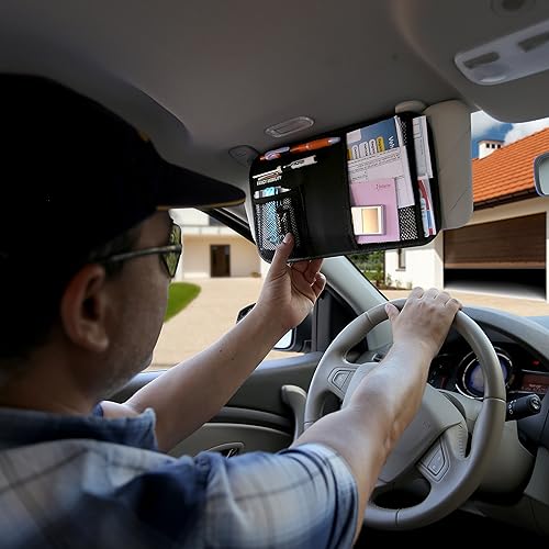 Miniatura 7 de Fancy Mobility organizador para colocar en parasol de automóvil Para guardar papeles registro y seguro y bolsillo para otros elementos - Diseño