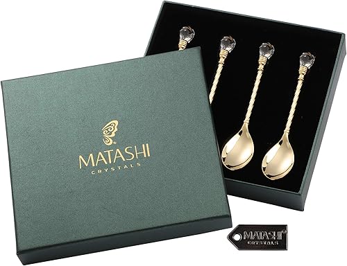 Miniatura 2 de Matashi MTTSPN434-4 - Cuchara de postre, juego de 4, color dorado