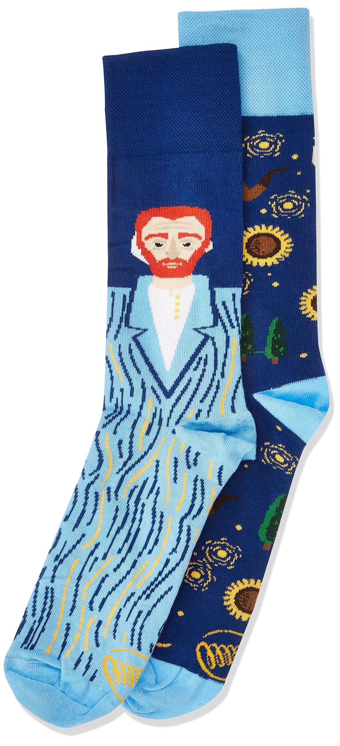 Chaussettes Many Mornings True Vincent en coton dépareillées d'artiste - 2