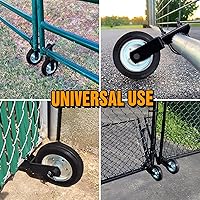 Vista 6 de Mofeez Rueda de puerta para puerta batiente de metal con marcos de puerta de 1-5/8 pulgadas a 2 pulgadas, rueda de soporte de puerta para valla