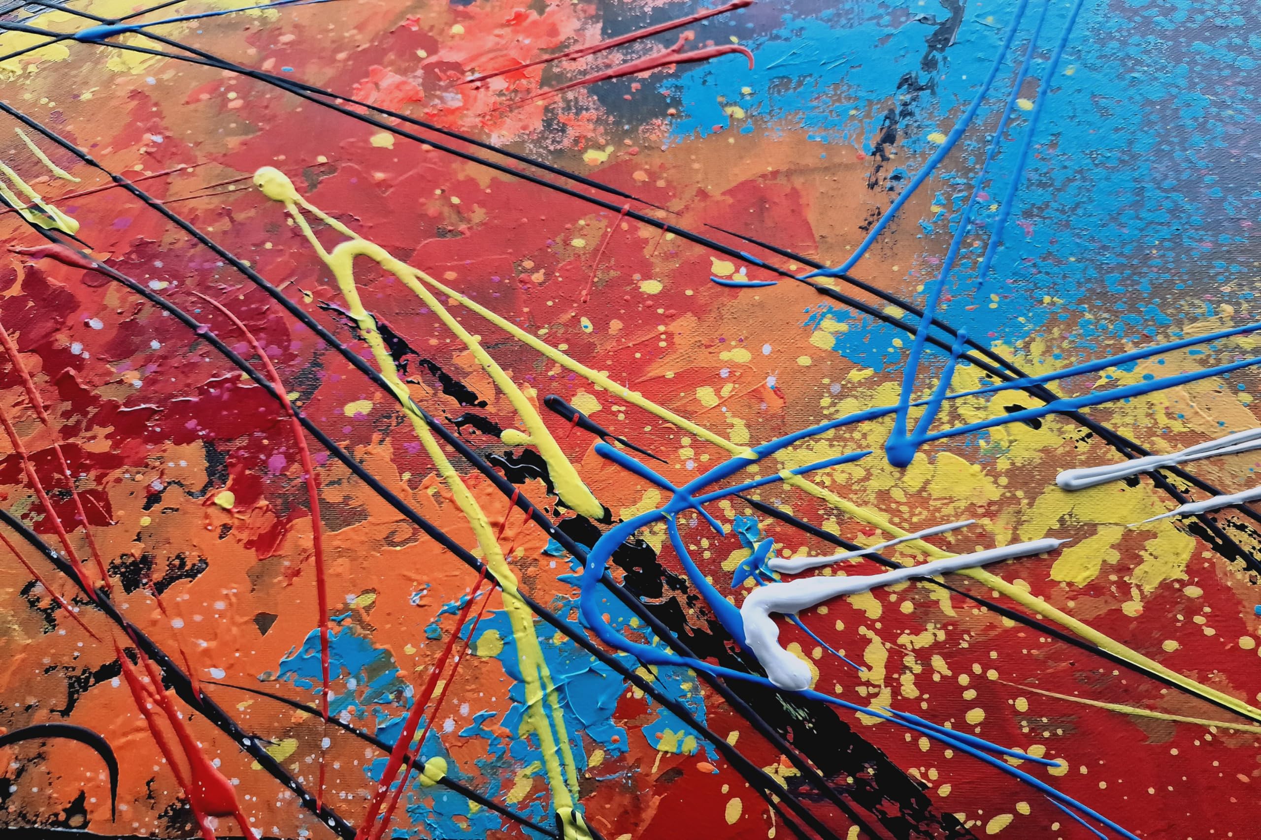 Handgeschilderd acrylschilderij 'Riviera Coast' kopen | KUNSTLOFT