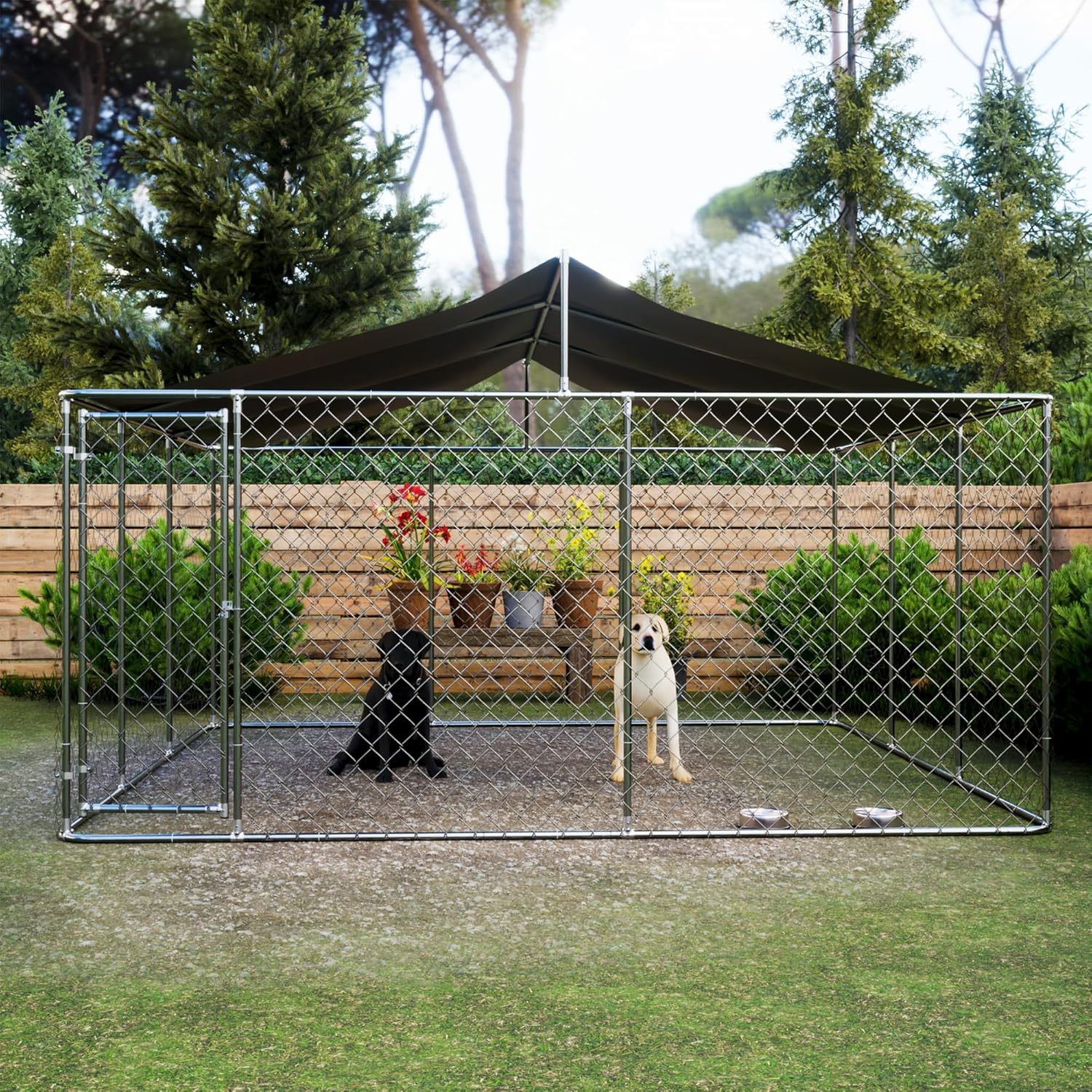 Large Dog Kennel Outdoor Dog Run Playpen Galvanized Heavy