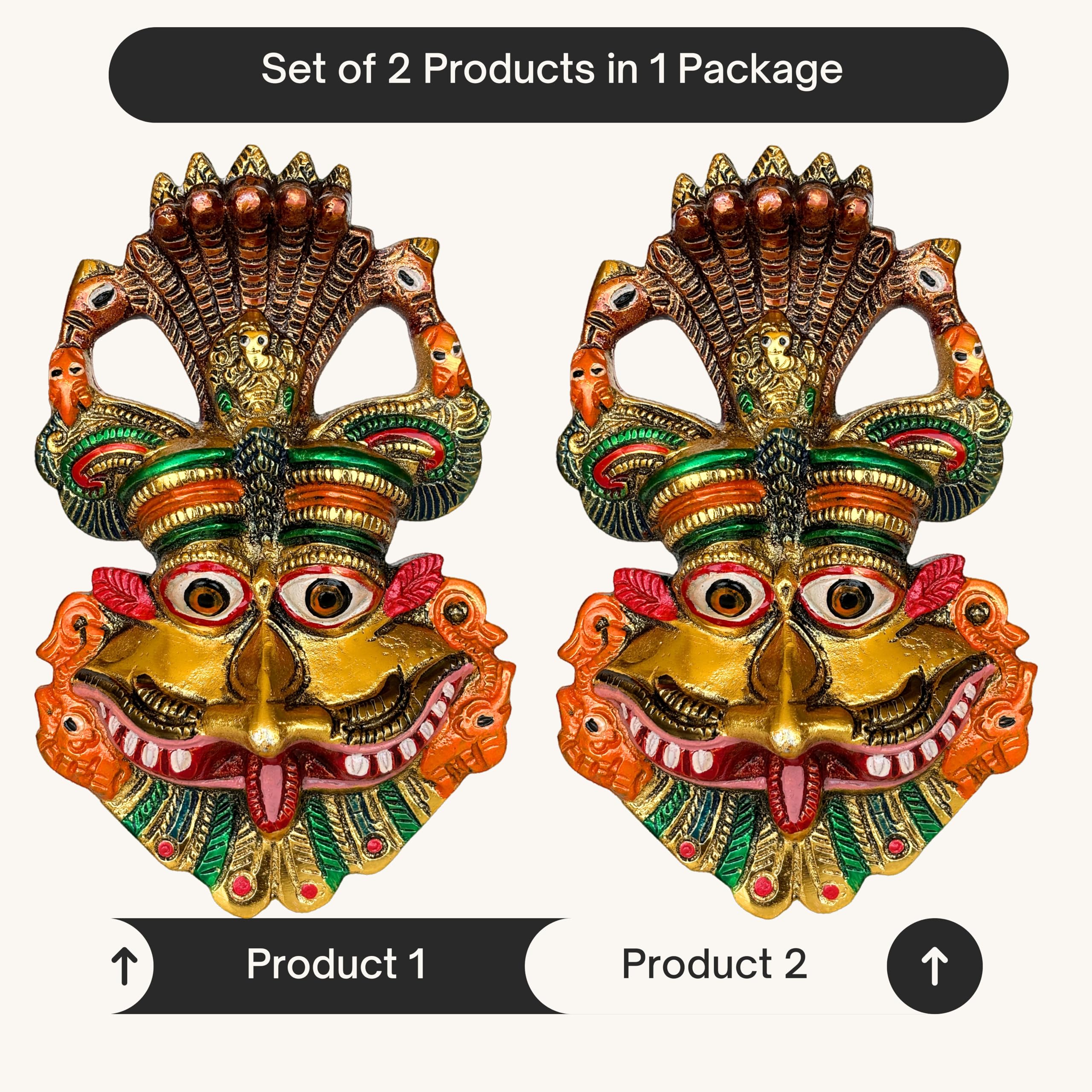 SalvusEstore Metal Narsingh Kirtimukha Wall Hanging/Metal Mahakal