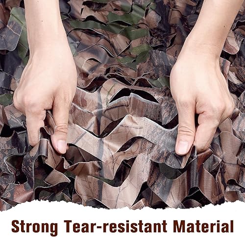 Miniatura 6 de FLYEGO Red de camuflaje de camuflaje, red de camuflaje a granel, redes de camuflaje excedente militar para caza, parasol ciego, cubierta de