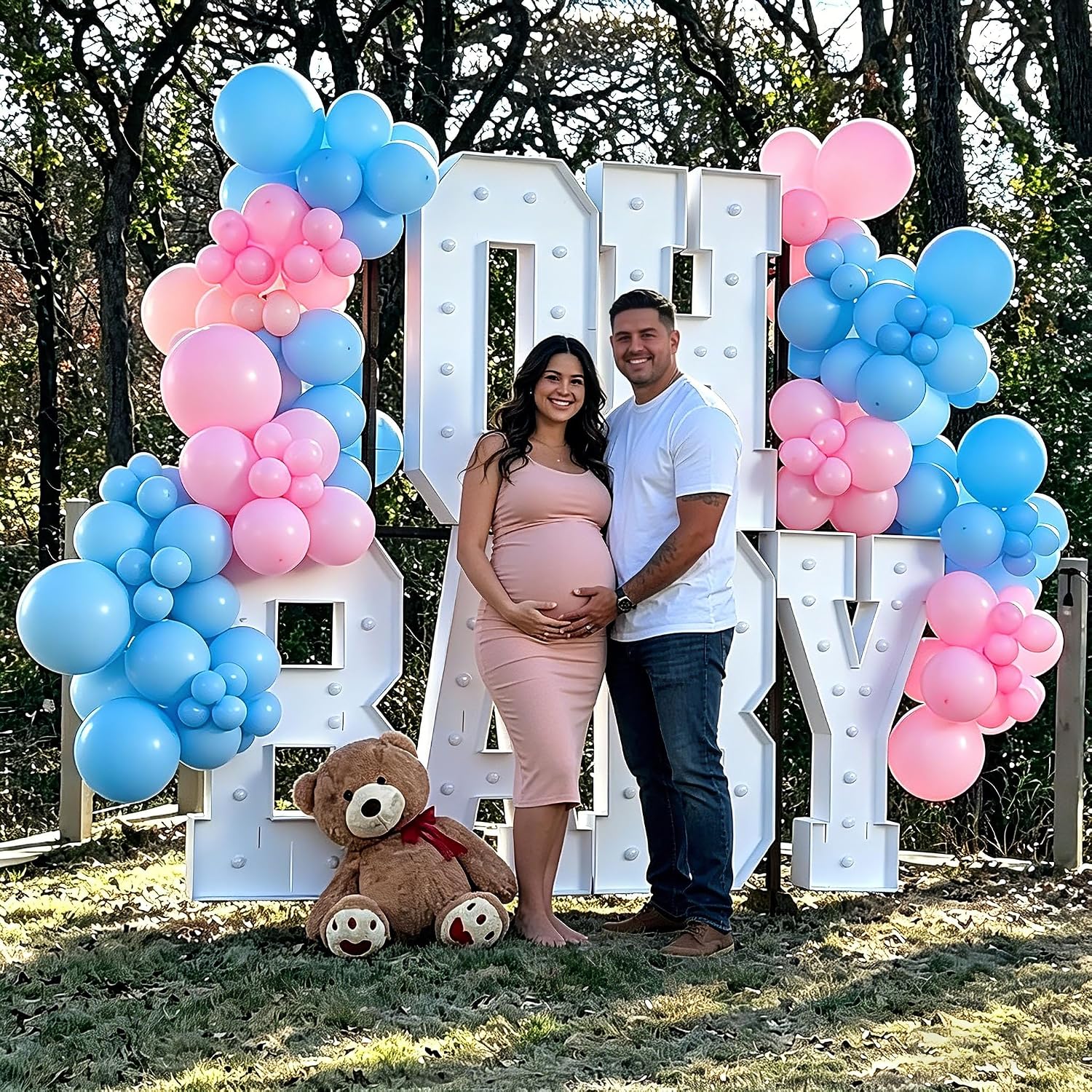 5FTOHBABY large letter light, suitable for baby parties, baby showers, birthdays, etc., with light strings, add absolute highlights to your party, kt foam board material, self provided hot-melt gun