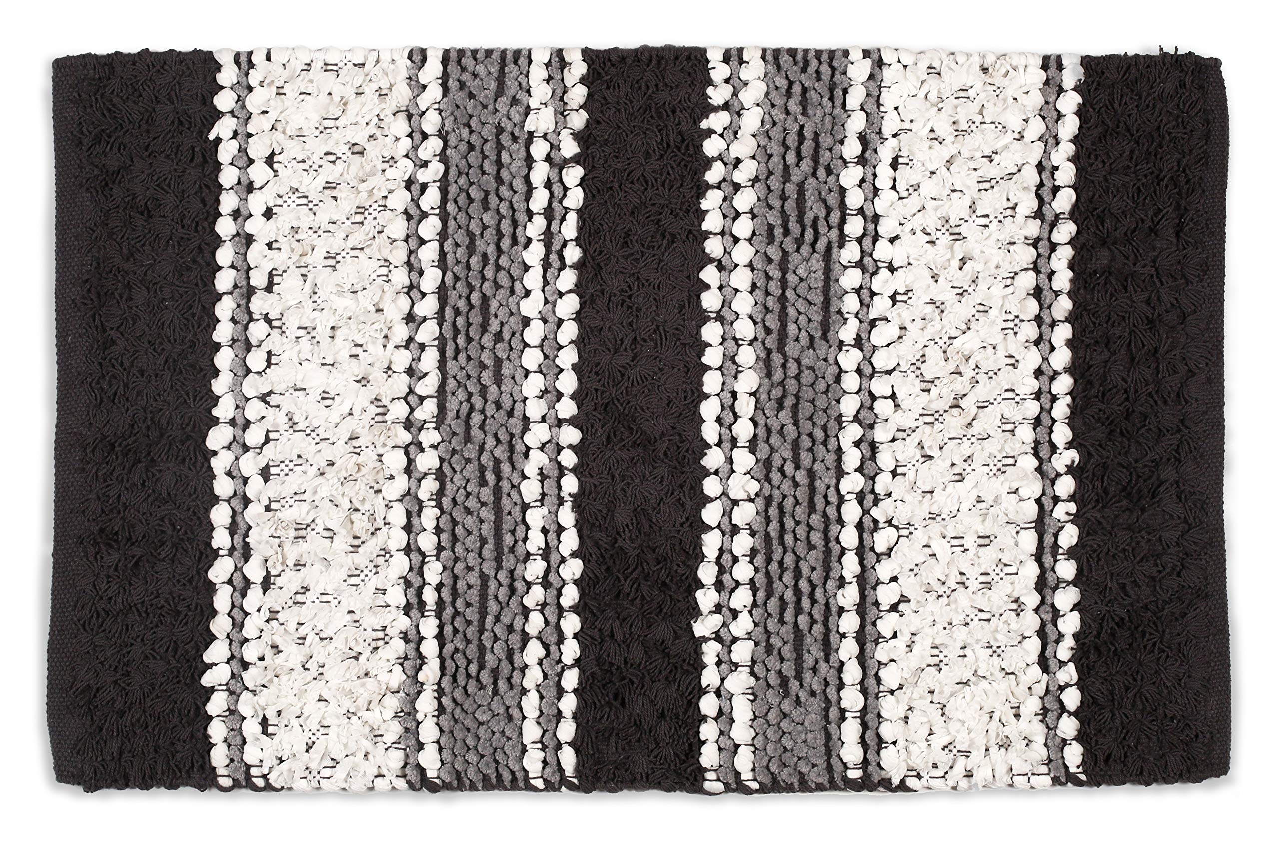 Chenille coton funny anthracite pour une salle de bain moderne et chaleureuse