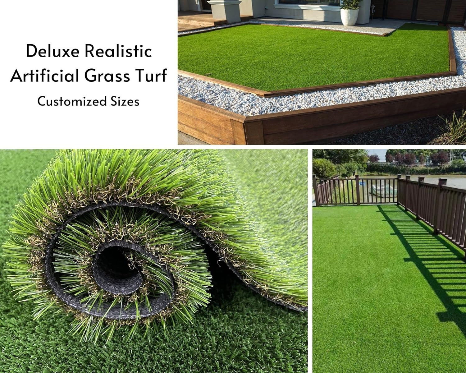 Artificial Grass Turf 1.5 inch Grass Height Potty Training Rug Realistic Synthetic-Outdoor&Indoor Dog Grass Mat (2X3.3FT) GREEN
